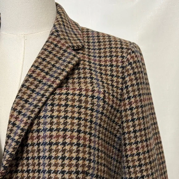 J. Crew Factory Brown Houndstooth Blazer - Picture 2 of 10